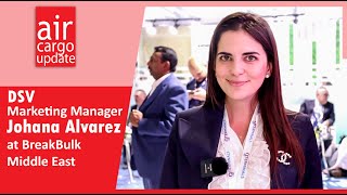 DSV Marketing Manager Johana Alvarez at BreakBulk Middle East 2023Dubai dsv BreakbulkMiddleEast [upl. by Aitak805]