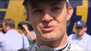 Nico Rosberg interview after the race  British GP 2010 [upl. by Ahsercel]