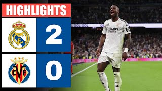 🔴 Resumen  Real Madrid vs Villarreal 2  0  HIGHLIGHTS  LaLiga 202425 [upl. by Nonnel]