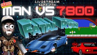 Fatal Run Atari 7800 Live Gameplay  Man vs 7800 [upl. by Anale520]