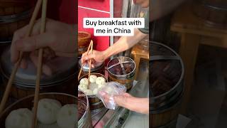 Baozi is becoming my favorite breakfast in China chinesefood chinafood chineselanguage [upl. by Yeslrahc]