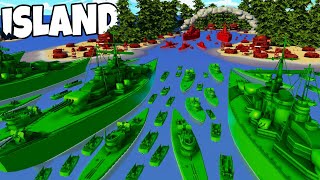 Green ARMY MEN Beach Invasion of SNAKE ISLAND  Attack on Toys [upl. by Sedrul]