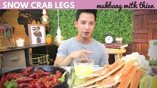 mukbangcookbang with THIEN SNOW CRAB LEGS 🦀 amp CRAWFISH 🦐 SEAFOOD [upl. by Margarethe]