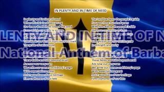 Barbados National Anthem IN PLENTY AND IN TIME OF NEED with music vocal and lyrics English [upl. by Teodorico]