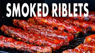 Pork RIBLETS such a cute name Smoked On The Pellet Grill [upl. by Hanauq]