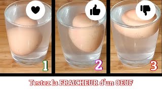 🥚Testez la FRAÎCHEUR dun oeuf [upl. by Raphaela]