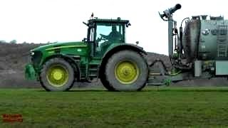 MuckSpreading with John Deere Power  Joskin Tanker with 7930 [upl. by Remas554]