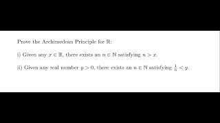 Proving the Archimedean Property for Real Numbers [upl. by Krefetz]