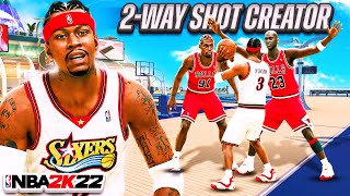 RARE ALLEN IVERSON quot2WAY SHOT CREATORquot BUILD is MAKING SEASON 7 FUN NBA 2K22 [upl. by Cr]