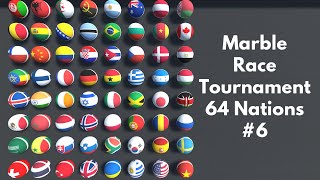 Marble Race 64 Countries Tournament Countryball 3D 6 [upl. by Turnheim]