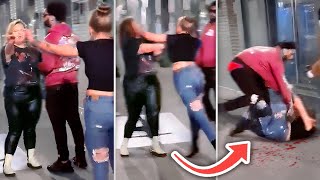 KAREN Gets BODY SLAMMED After PUNCHING The Wrong Woman [upl. by Cuhp]