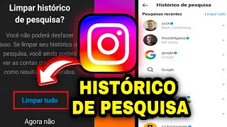 COMO APAGAR HISTORICO DE PESQUISA DO INSTAGRAM atualizado 2023 [upl. by Oirromed]