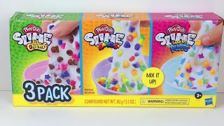 PlayDoh Slime Cereal slime quotMix IT Upquot Lil Charms Magic Puffs RainbOs 3 pack Slime Review [upl. by Annahsar]