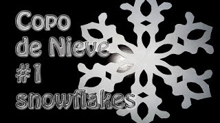 Kirigami como hacer un copo de Nieve de papel  1snowflakes DIY [upl. by Rachaba829]