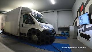 Fiat Ducato 23 JTD 130cv Reprogrammation Moteur  158cv Digiservices Paris 77 Dyno [upl. by Templer]