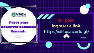 Pasos descargar solvencia general USAC matricula consolidada 2022 [upl. by Terri]