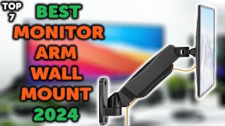 7 Best Single Monitor Arm Wall Mount  Top 7 Single Monitor Wall Mounts in 2024 [upl. by Etnovaj]