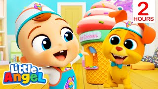 Lets Make Ice Cream  Job and Career Songs  Little Angel Nursery Rhymes for Kids [upl. by Dagney]