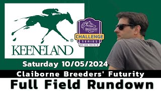 2024 CLAIBORNE BREEDERS FUTURITY  FULL FIELD RUNDOWN  KEENELAND [upl. by Guerin]