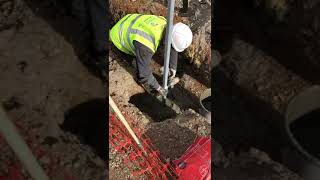 Helical Pulldown Micropile installation with grout [upl. by Ahsropal86]