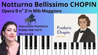 Notturno di F Chopin Mib Maggiore Op 9 N°2 Esecuzione pianistica [upl. by Hareenum]