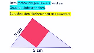 Berechne den Flächeninhalt des Quadrats [upl. by Iruy669]