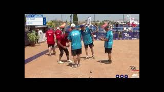 PETANQUE CHAMPIONSHIP OF FRANCE VETERANS TRIPLET 2024 AURA vs CD 38 [upl. by Metzgar401]