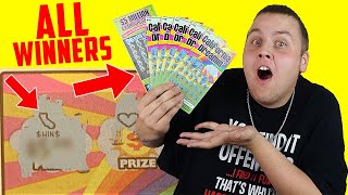 I WON ON EVERY TICKET MADE PROFIT Lottery Ticket Scratcher Winners [upl. by Center]