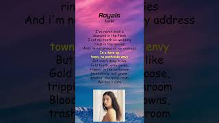 Lorde  Royals Lyrics shorts [upl. by Allebasi]