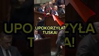 UPOKORZYŁA TUSKA W SEJMIE DOSTAŁA OWACJE NA STOJĄCO polityka polskapolityka [upl. by Ydarb]