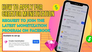 HOW TO APPLY FOR CREATOR MONETIZATIONREQUEST TO JOIN THE NEW CREATOR MONETIZATION TOOLS ON FACEBOOK [upl. by Etteb]