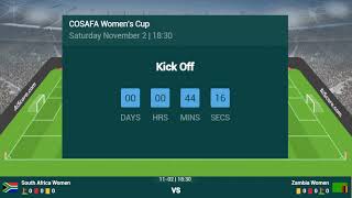 SOUTH AFRICA VS ZAMBIA LIVE  2024 COSAFA WOMENS CUP TODAY LIVE  ZAMBIA VS SOUTH AFRICA LIVE MATCH [upl. by Kacie]