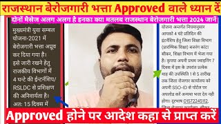 Rajasthan Berojgari Bhatta 2024Berojgari Bhatta New Form Approved Update✅ [upl. by Nosduh]