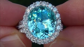 GIA Certified VVS Natural UNHEATED Paraiba Tourmaline Diamond PLATINUM Estate Ring  A141616 [upl. by Tabina]