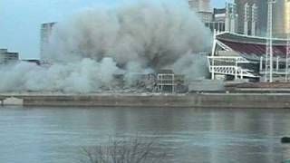 Riverfront Stadium Cinergy Field Demolition [upl. by Arannahs]