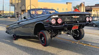 Lowrider Cars Hopping Bouncing and Cruising in Pasadena California [upl. by Jaenicke]