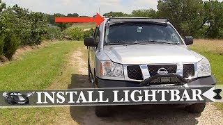 How To Install an Auxbeam Roof Mount Light Bar on 2007 Nissan Titan [upl. by Neelasor]