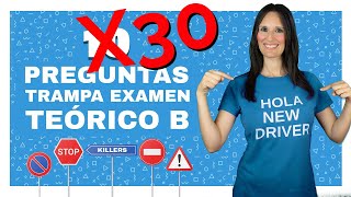 30 PREGUNTAS DE EXAMEN TEÓRICO de conducir con la profe Lorena 🚗🚓 Preguntas TRAMPA PERMISO B [upl. by Swain]