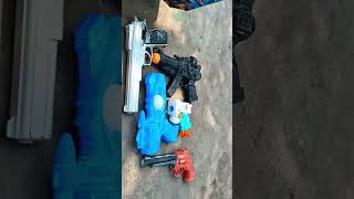 HUNTING TOYS GUNSAK47M16SHOTGUNREVOLVERGLOCK PISTOLWATERGUN shorts short subscribe toys [upl. by Fugere]