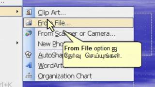 Microsoft PowerPoint Inserting picture in Tamil [upl. by Odranoel]