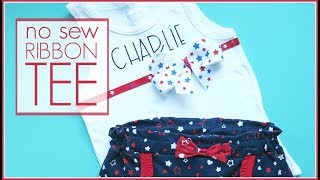 Make a No Sew Ribbon Tee [upl. by Haila281]