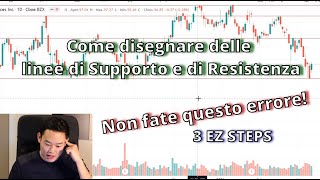 Come disegnare una linea di Supporto e Resistenza  Più facile di così non si può [upl. by Nirrat]