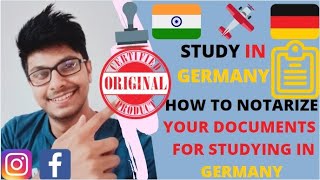 How To Notarize Your Documents For Studying In Germany Notarize Docs for sending it to University [upl. by Mariko]