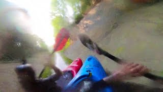 Three kayakers race down storm drain at 80kmh [upl. by Ycnan]