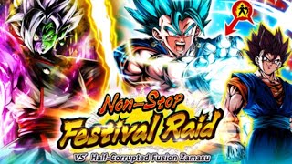 NONSTOP Festival Raid HALF CORRUPTED FUSION ZAMASU Boss Battle  Dragon Ball Legends [upl. by Imled]