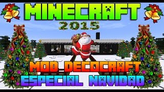 Minecraft Especial Navidad  Decocraft MOD Decoracion Pianos columpios juguetes etc [upl. by Aliakam160]