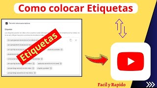 COMO poner ETIQUETAS en YOUTUBE en 2024 Tutorial paso a paso [upl. by Je]