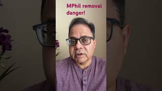 Dangers of MPhil removal in India phdinindia mphil phdincentraluniversity [upl. by Zeuqirdor751]