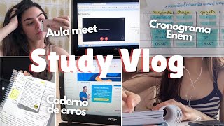 STUDY VLOG 23 organizando e voltando a estudar pro Enem  Rotina de uma vestibulanda de Medicina [upl. by Neala]