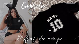 DIY ♡ Disfraz de conejo CAMISETA ♡ LOLA BUNNY COSPLAY  Erandy Paz [upl. by Nasah122]